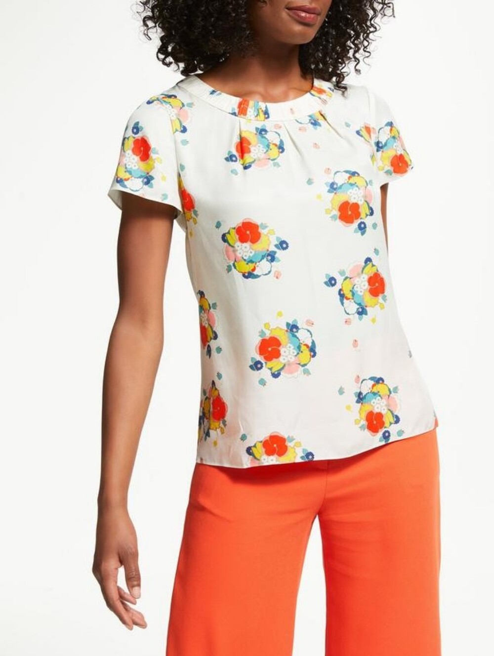 Boden NWOT Silk Blend Floral Carey Blouse Size 8